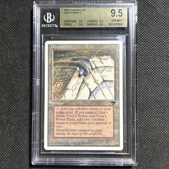 1995 MTG Magic The Gathering Chronicles Urza's Mine Pulley Quad BGS 9.5 Gem Mint - Picture 1 of 3